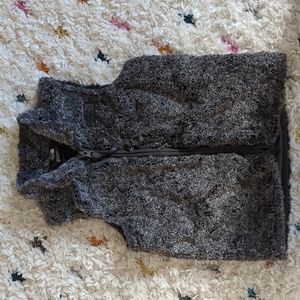 Kids The North Face Faux Fur Vest Grey